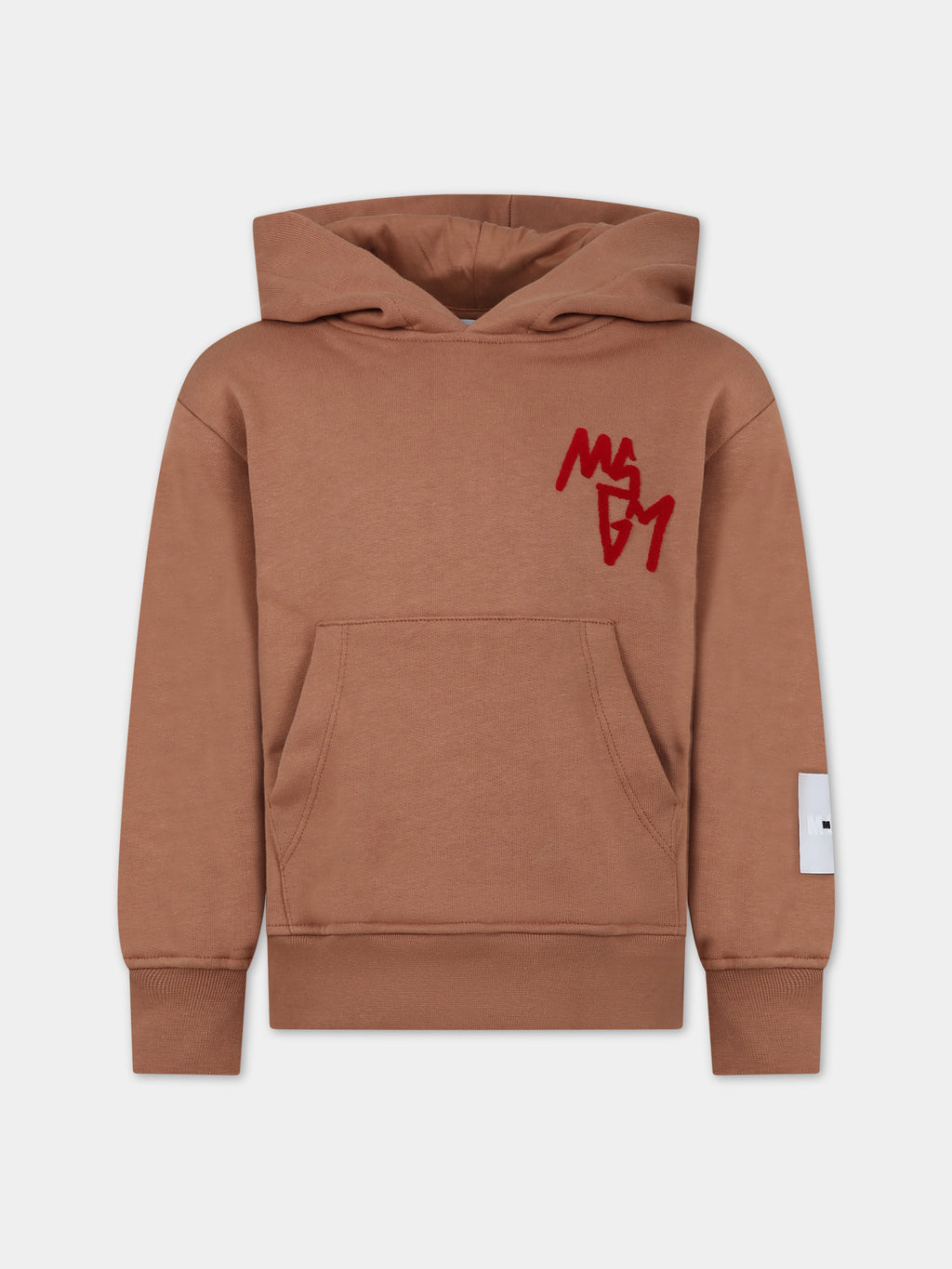 Sweat-shirt beige pour garçon avec logo